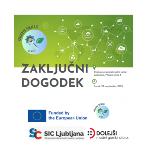 Projekt Erasmus GreenSkills 4VET, zaključni dogodek slovenskih partnerjev projekta v Ljubljani